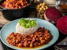【ディナー】ビーツとひよこ豆のキーマカレー 提供期間11/1-2/28