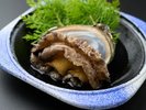 【夕食一例】鮑酒蒸し。身も分厚く、食べ応え満点です♪