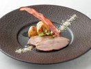 ■ご夕食一例/夏メニュー【ジャガイモのオーブン焼き 鴨胸肉の低温ロースト】