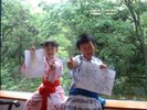 元気いっぱいの夏休みだょ♪自然がいっぱいの景色はうまく書けたかな?