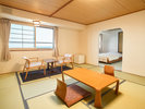 【和室12畳+シングルベッド1台(海側)】ベッドでお休みになりたい方におすすめ。