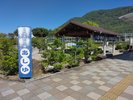 石和温泉駅前の足湯。だれでも自由に使用できます。