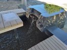 石和温泉駅前にある足湯