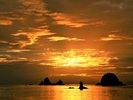 【大田子海岸】自然が描く幻想的な夕暮れ