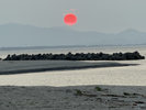 こんな夕日が見えることも