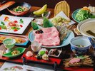 【定番!米沢牛温泉しゃぶしゃぶプラン】しゃぶしゃぶを中心に、季節を堪能できる特別膳です。