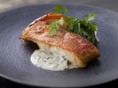 【ご夕食イメージ】土地の恵みコース 秋メニュー/金目鯛のポワレ〜シードルソース〜生海苔の香り