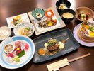 【夕食一例】長崎和牛の煮込み、秋野菜の蒸籠蒸し※時期によって内容が異なります
