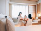 ファミリーでも過ごしやすい広々とした客室