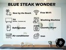 Wi-Fi、洗濯機乾燥機、VODテレビ、冷蔵庫、アイロン完備