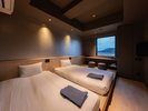 【スタンダードツイン】お一人でもくつろげるツインルームです。 シャワー・トイレ付