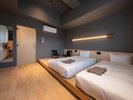 【1室限定】【ユニバーサルツイン】 広々としたゆとりのあるツインルームです。 ユニットバス付