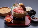 仁多米食堂メニュー奥出雲ポークときのこのセイロ蒸し定食