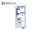 【部屋の図面】コンパクト@、指定はできません。