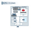 【部屋の図面】モデレートA、指定はできません。
