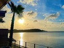 テラスからの夕陽