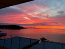 テラスからの夕陽