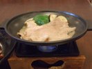富士ノ国豚の陶板焼き、脂が甘くて、おいしいよ!熱々をポン酢でさっぱり!