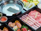 那須和牛サーロインと郡司豚のしゃぶしゃぶ