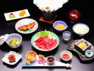 飛騨会席(おひとり様ずつの小さな飛騨牛しゃぶしゃぶ鍋と季節のお料理)