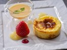 【極み会席】冬(2026年12月〜2027年2月)デザート レンコンバスクチーズケーキ リンゴソース 他
