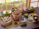 【期間限定】清流の女王「鮎」と濃厚でクリーミーな「岩牡蠣」を味わう「越中涼味 若鮎と岩牡蠣膳」