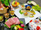 *和牛会席一例/上州牛の特製ステーキと季節の会席料理