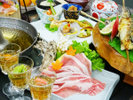 *豚しゃぶ会席一例/上州ブランドもち豚を堪能