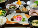 【朝食一例】山形の美味しいお米が進む、和朝食をご用意いたします。