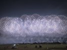 【酒田の花火】当館から会場まで車で約30分。東北随一とも言われるスケールの花火は圧巻の見応えです。