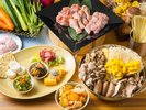 【期間限定】宿泊者鍋コース 水炊き鍋コース つくば鶏&七会きのこ