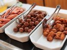 朝食バイキングの一例