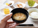 有機大豆を使用したお味噌汁でほっと一息♪