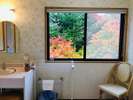 203号室!洗面室からの紅葉。
