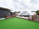 【ポートランド】テント内からでも専用ドッグランの様子が見えるので安心