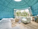 【サントリーニ】エーゲ海の深い海をイメージした内装は、佇むだけで癒されそう