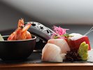 【夕食】お造り(イメージ)北陸からの海の幸も堪能できます。