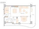 平面図:トパーズスイート(115平米)・レイアウトはお部屋により異なる場合がございます。