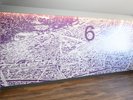 伊勢市を手書きで描いた壁紙が特徴のEVホール