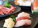 握り寿司も楽しめます【しゃぶしゃぶ鍋コース】