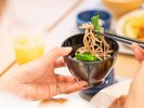 朝食ブッフェ:鹿沼のにら蕎麦