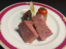 村上牛のステーキ