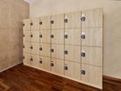 【まつらの湯】脱衣所 はカギ付きのロッカー完備