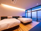 【オーシャンビュー◆Jrスイート和洋室】潮騒を感じながらベッドの上で眠る贅沢時間。