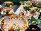 【天然とらふぐ会席】鐘崎産の料理綱天然とらふぐを贅沢に。天然でもふぐ刺しは一人一皿ご提供します。
