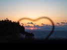 ラウンジからの夕陽