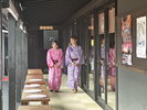 温泉棟へは宿泊棟から繋がっています