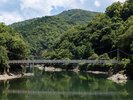 (天ケ瀬吊り橋)当ホテルより約1.5q上流にあります。