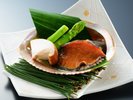 【夕食】別注料理一例 鮑の踊り焼き ※詳細はお問い合わせください。