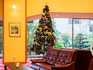 ロビー 12月はクリスマスツリーが登場